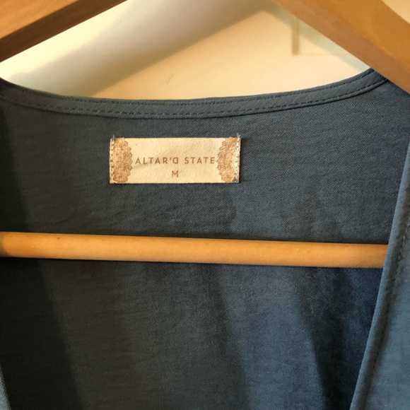 NWT Altar’d State Korah Crop Top, China Blue, Size Medium - Picture 4 of 5